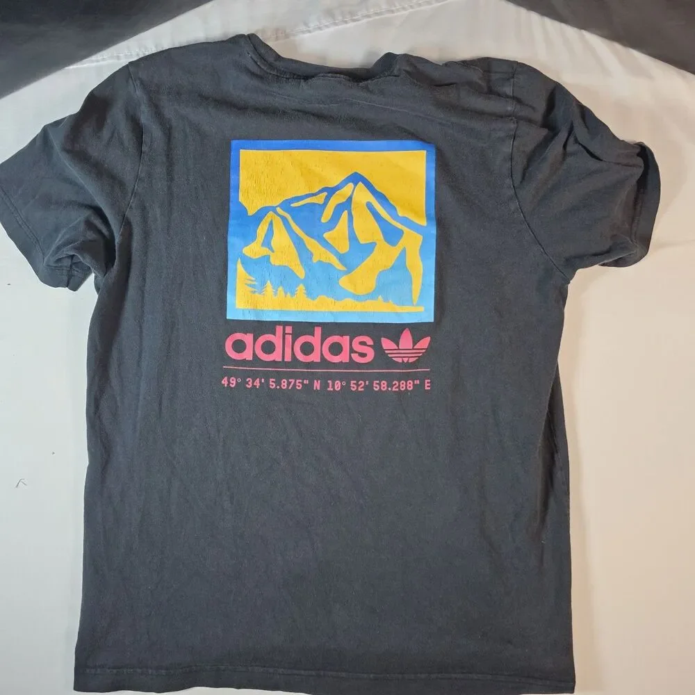 ADIDAS ORIGINALS Adiplore Graphic Tee Coordinates  T-Shirt Black Men’s Medium